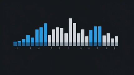Obraz premium Blue and White Bar Chart