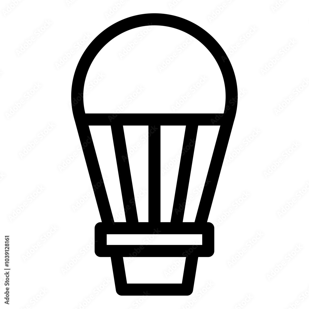 Wall mural led light bulb icon