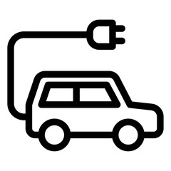 Fototapeta premium electric car icon