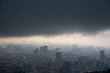 Fototapeta premium Dark storm over the city of bogota