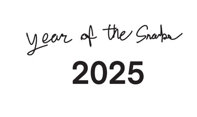 year of the snake black color font text calligraphy hand written lettering 2025 2024 character china asia thailand bangkok culture religion festval event january february month gold rich wealth health
