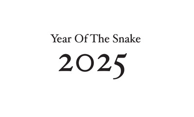 year of the snake 2025 black dark color decoration ornmanet sign symbol chinese new year 2025 2024 celebration festival china religion culture holiday wealth rich healthy money sale banner poster art