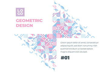 geometric shapes mosaic background