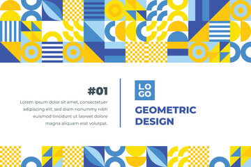 Naklejka premium geometric shapes mosaic background