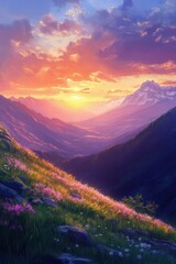 Sunset Serenade: A Symphony of Skies and Mountains