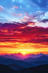 Sunset Serenade: A Symphony of Skies and Mountains