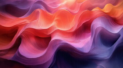 Fototapeta premium Abstract waves in vibrant colors creating a flowing, dynamic effect.