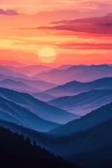 Sunset Serenade: A Symphony of Skies and Mountains