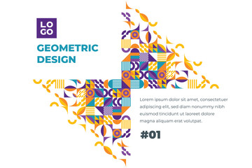 geometric shapes mosaic background