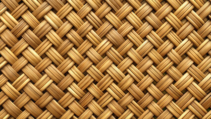 Naklejka premium Woven bamboo mat texture background, natural and warm tone for home decor concepts