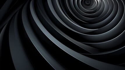 digital technology abstract black and white triangle spiral poster background