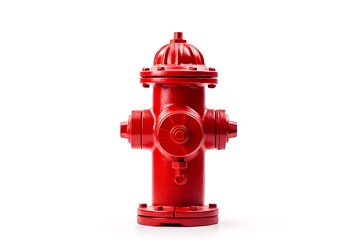 Fototapeta premium Classic Red Fire Hydrant Isolated on White