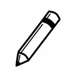 pencil icon illustration with black lines