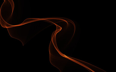 Dark abstract background with a glowing abstract waves