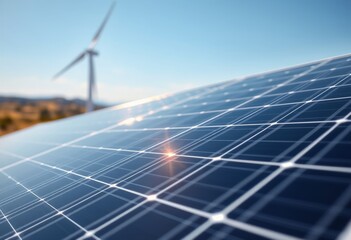 solar panel in the evening