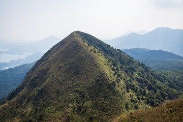 Scenic Mountain View Overlooking the Ocean and Islands