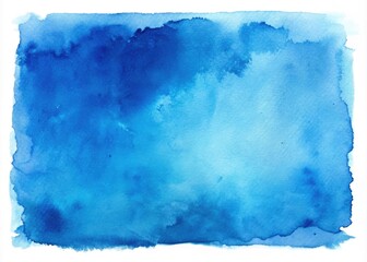 A beautiful rectangle watercolor texture showcases a graded wash of blue hues, perfect for artistic backgrounds, design projects, and inspirational creative artwork.