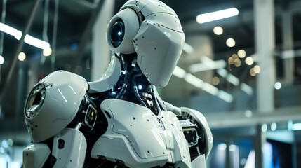 Fototapeta premium Revolutionary industrial robotics showcase advanced technology and design, highlighting future of automation and innovation in manufacturing environments