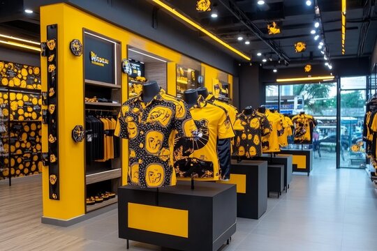 Segmented clothing items in a retail store, with distinct sections catering to different demographics, showing the practical use of segmentation