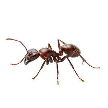 recommend clip art: view of an ant with a detailed body structure transparant background