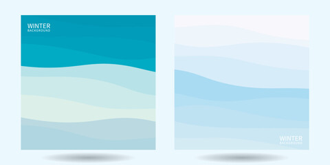 Abstract winter background design, abstract waves background, abstract blue waves for banner, card, template.