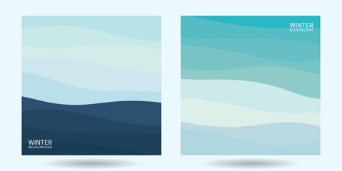 Abstract winter background design, abstract waves background, abstract blue waves for banner, card, template.