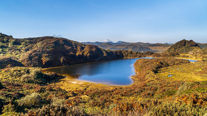 Panoramic landscape of the Cotopaxi volcano