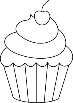 recommend clip art: Cupcake outline