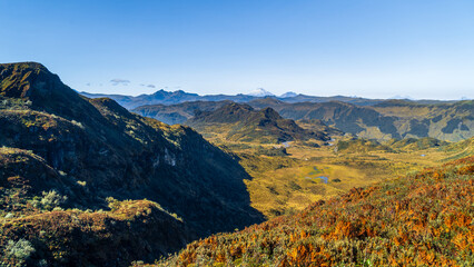 Panoramic landscape of the Cotopaxi volcano