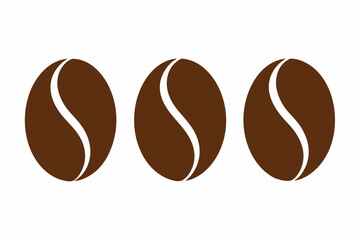 
Brown coffee bean icon, Coffee bean vector set, vector illustration
