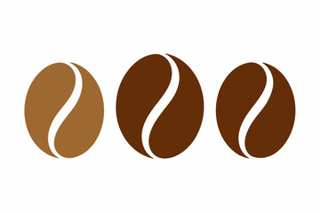 
Brown coffee bean icon, Coffee bean vector set, vector illustration
