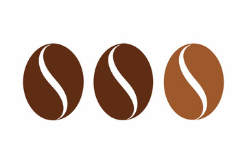 
Brown coffee bean icon, Coffee bean vector set, vector illustration
