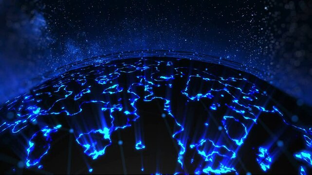  Motion Graphic Digital Globe Planet