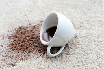 Coffee spilled on carpet, Coffee stain