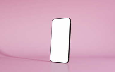 phone mockup. 3d mobile phone side view.cell phone screen phone model for promotions.Product for marketing.