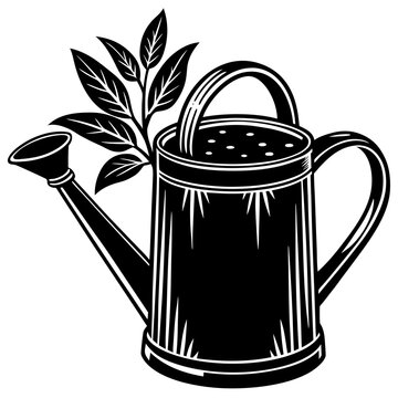 recommend clip art: gardening watering Can silhouette 
                    