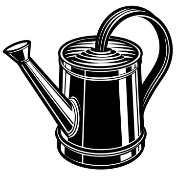 recommend clip art: gardening watering Can silhouette 
                    