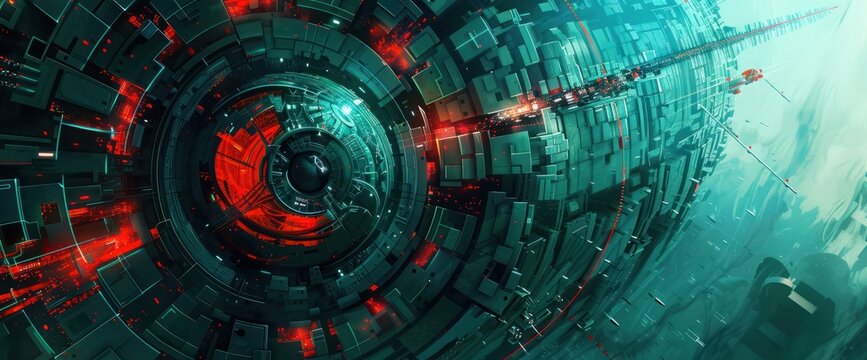 d Oil Painting Abstract Retro Futurism Background