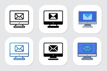 email icons with various design styles