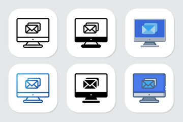 letters icons with various design styles