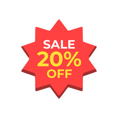 Sale badge. Sale tag, sticker. Shopping promotion tag. Special offer. Discount sale banner for retail advertisement, e-commerce, social media, online store