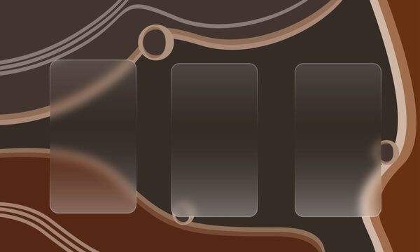 Biomorphism colored neutral brown and light brown colors