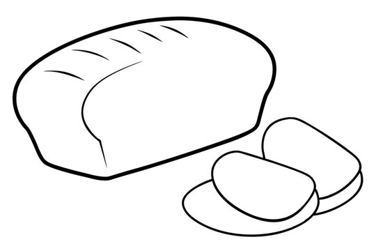 recommend clip art: Bread Loaf and Slices silhouette | isolated vector silhouette illustration on white background