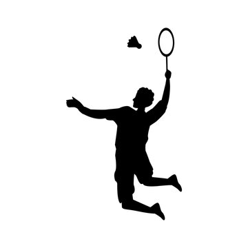 recommend clip art: Badminton player silhouette