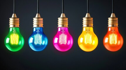 Colorful Light Bulbs for Creative Spaces