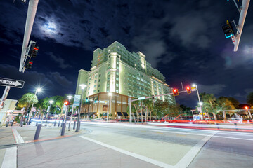 Night scene Las Olas Fort Lauderdale Florida 2024