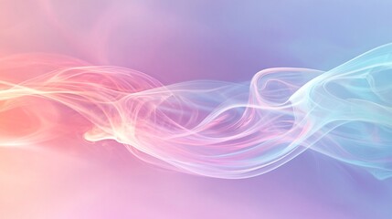 Abstract background with soft pink and blue colors and flowing lines.