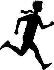 running person silhouette
