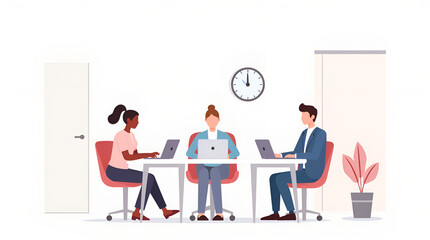 business people work background. Generative ai