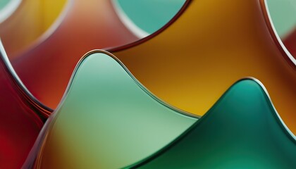 Abstract background green and yellow color waves layout for presentation 6